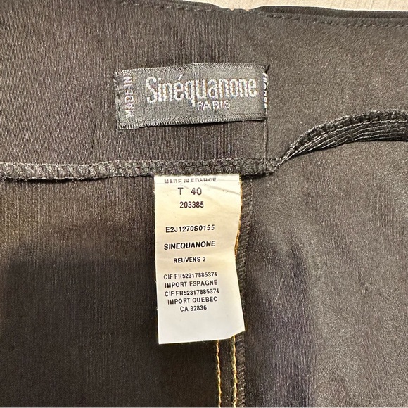 Sinéquanone Paris Mid-Length Black Belted Skirt Size US 8 T40 - Picture 5 of 9